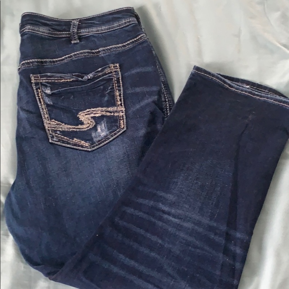 Silver ankle capris